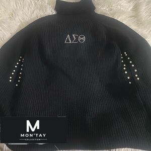 Delta Sigma Theta Black pearl sweater poncho